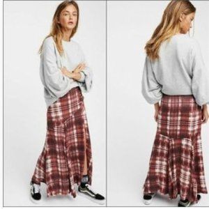 Free People Plaid Maxi Skirt 'Season of the Wind"
